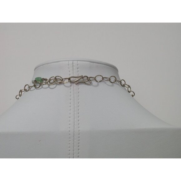 Tourmaline  Gemstone Necklace With Adjustable Chain & Hook Clasp - Picture 2 of 3